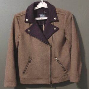 Leo & Sage Wool Blend Moto Jacket NEW WITH TAGS SIZE SMALL